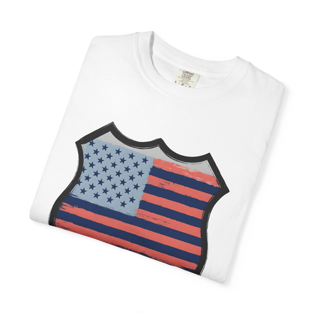 American Flag Badge Shirt America Patriotic Unisex Gift product image 5