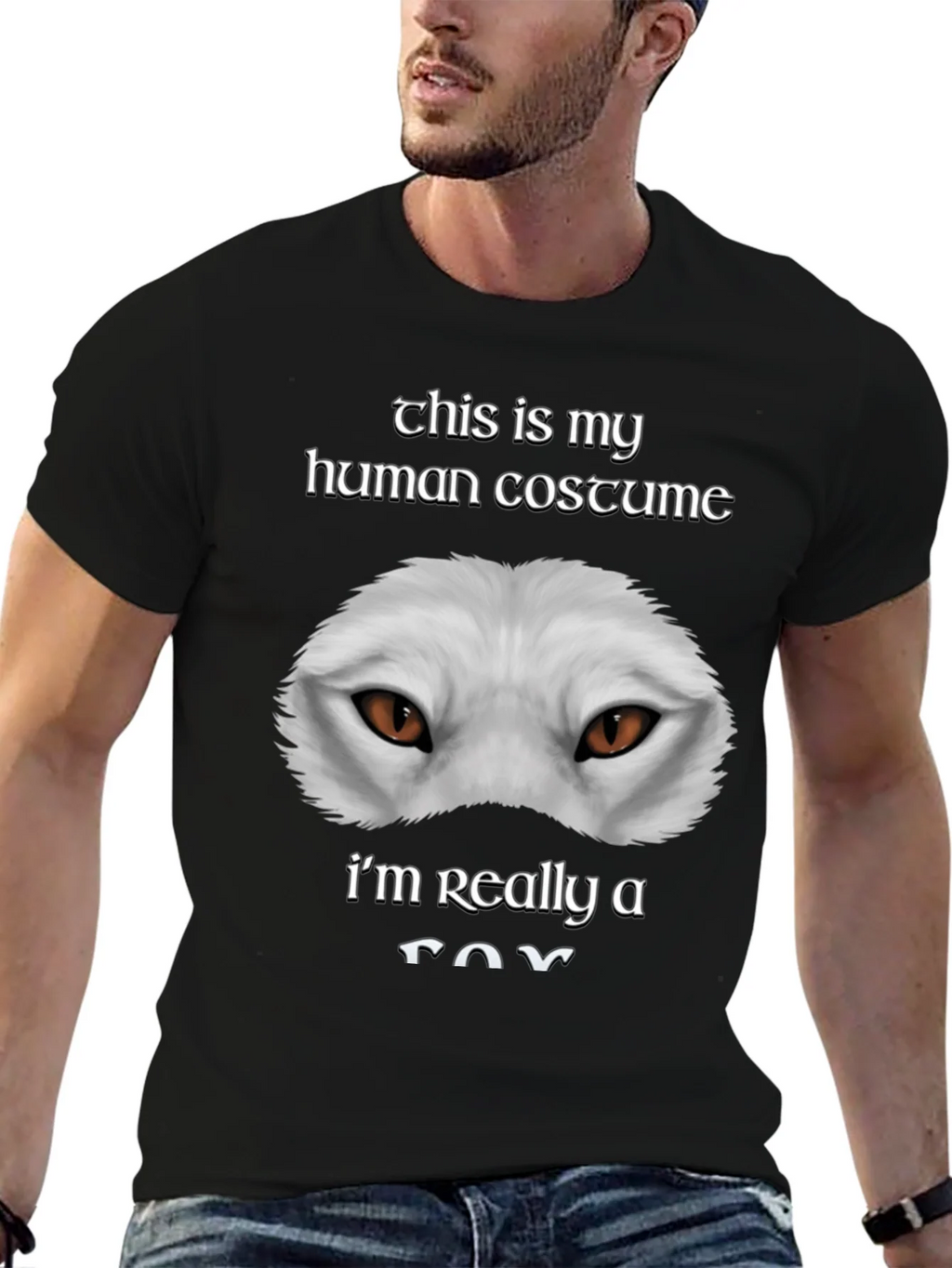Human Costume Funny Fox T-Shirt product image 6