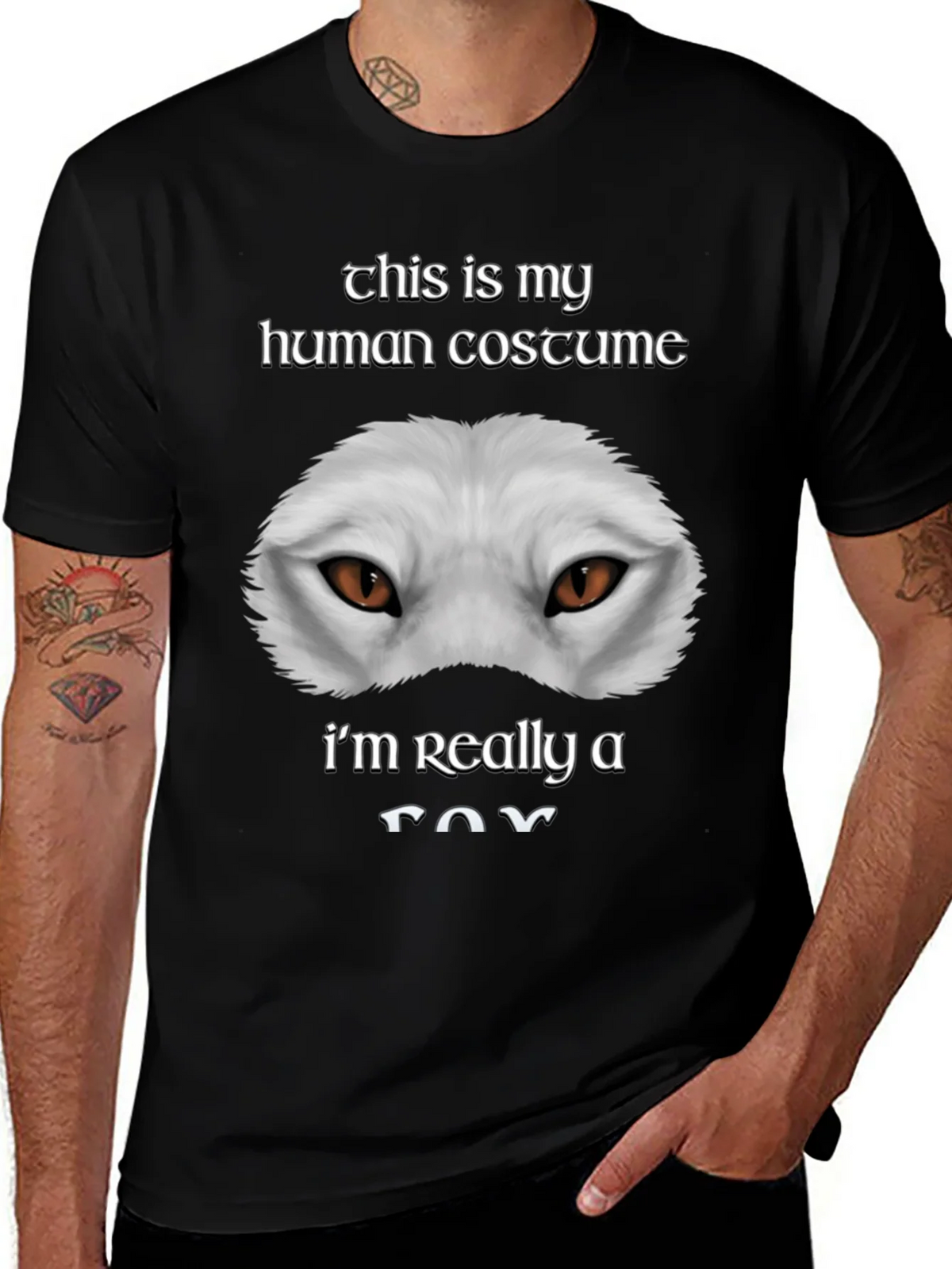 Human Costume Funny Fox T-Shirt product image 1