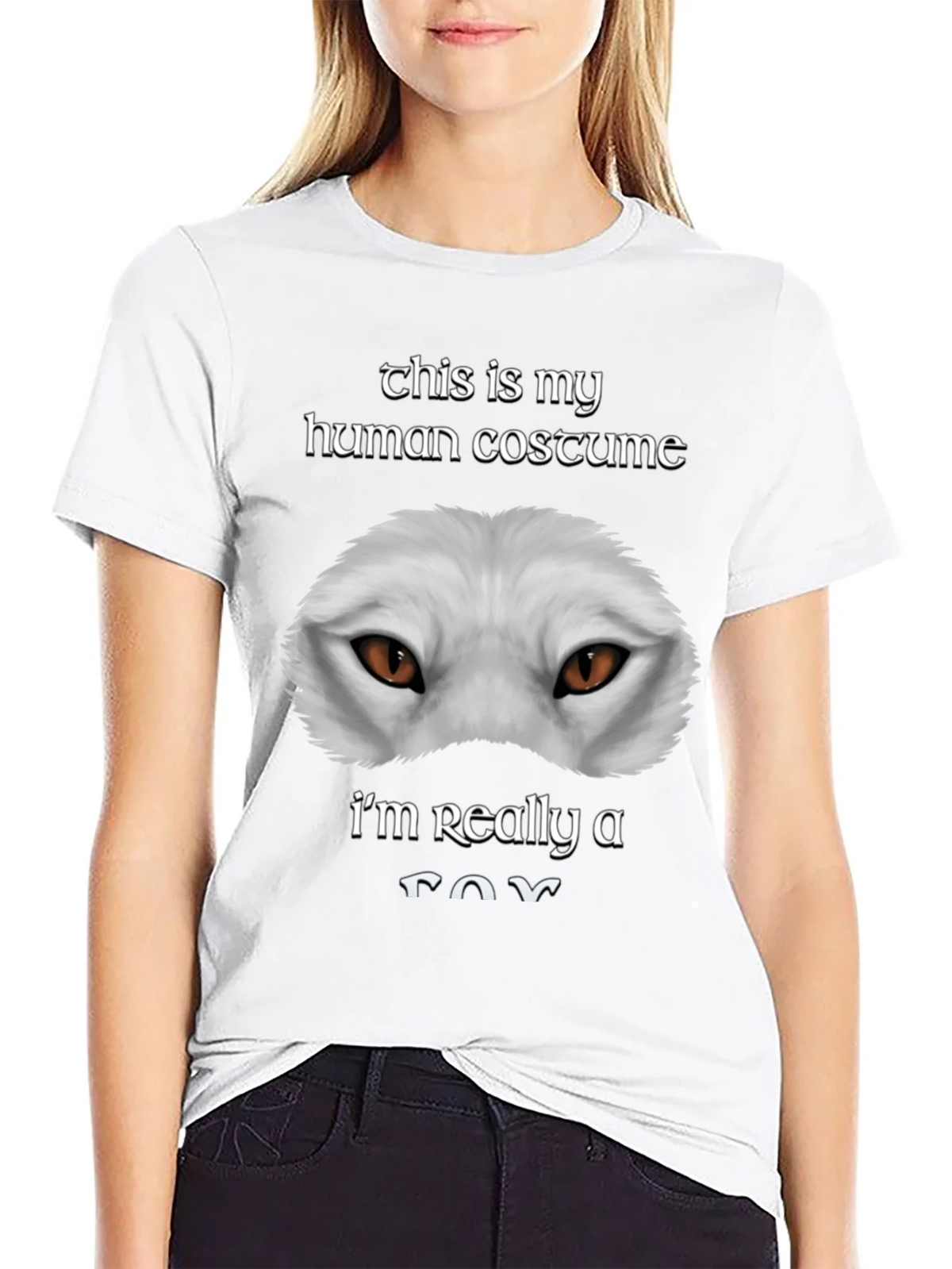Human Costume Funny Fox T-Shirt product image 8