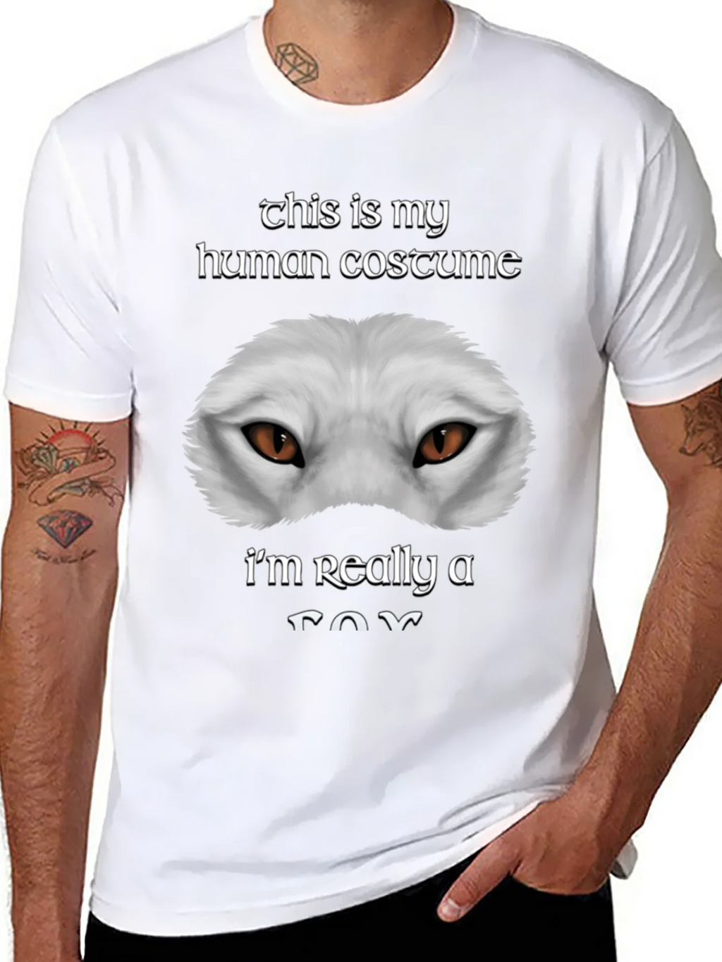 Human Costume Funny Fox T-Shirt product image 7