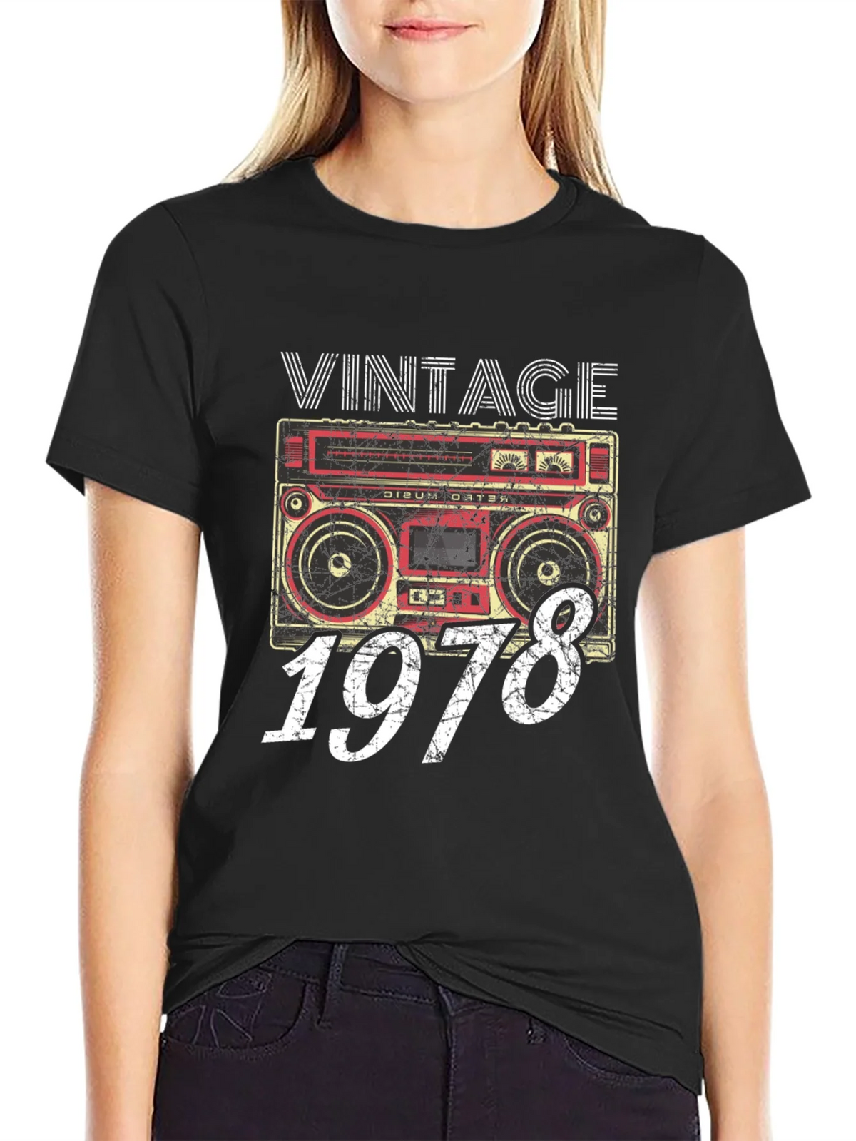 Vintage 1978 Boombox T-Shirt - Retro Music Style product image 2