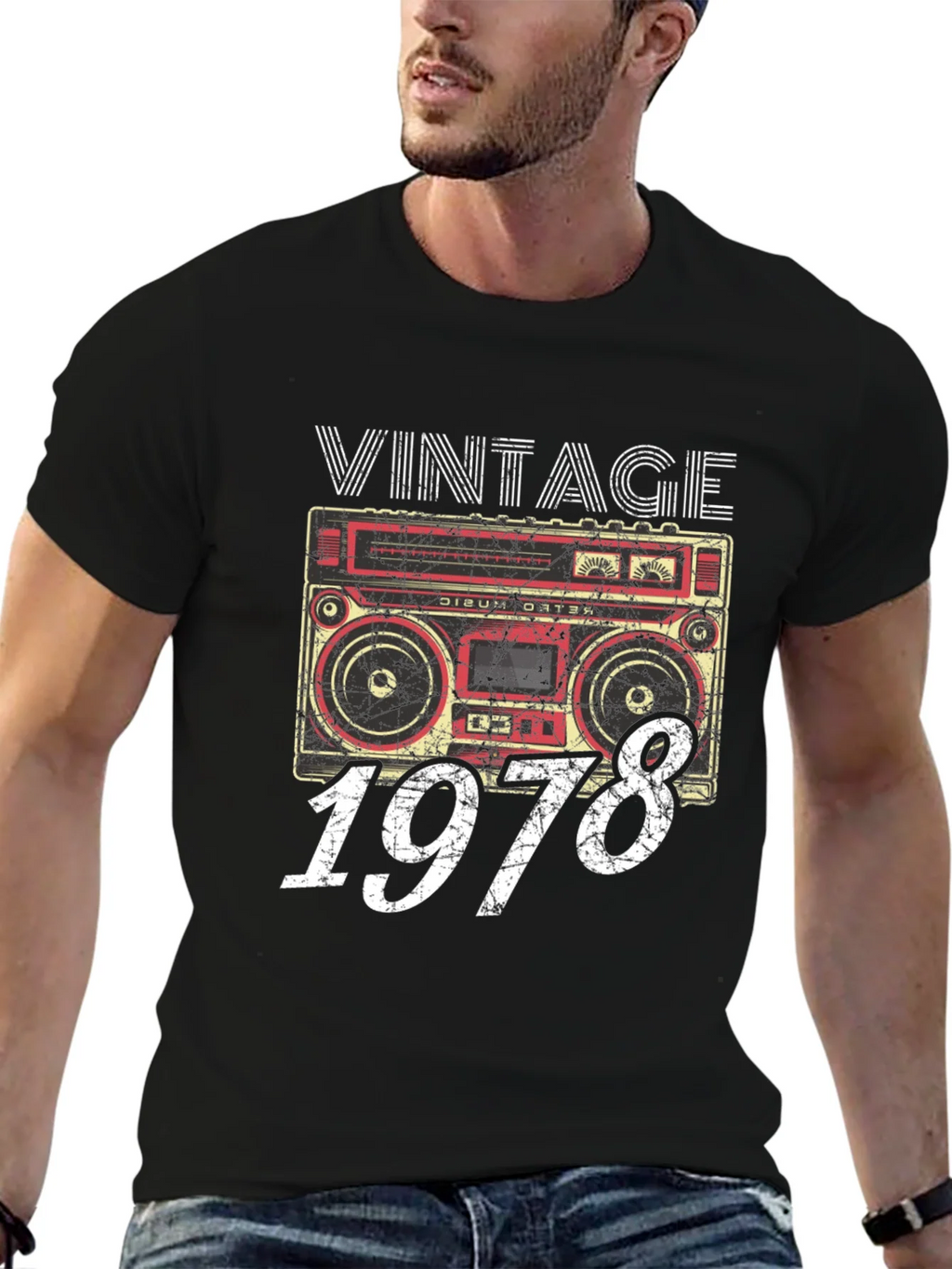 Vintage 1978 Boombox T-Shirt - Retro Music Style product image 6