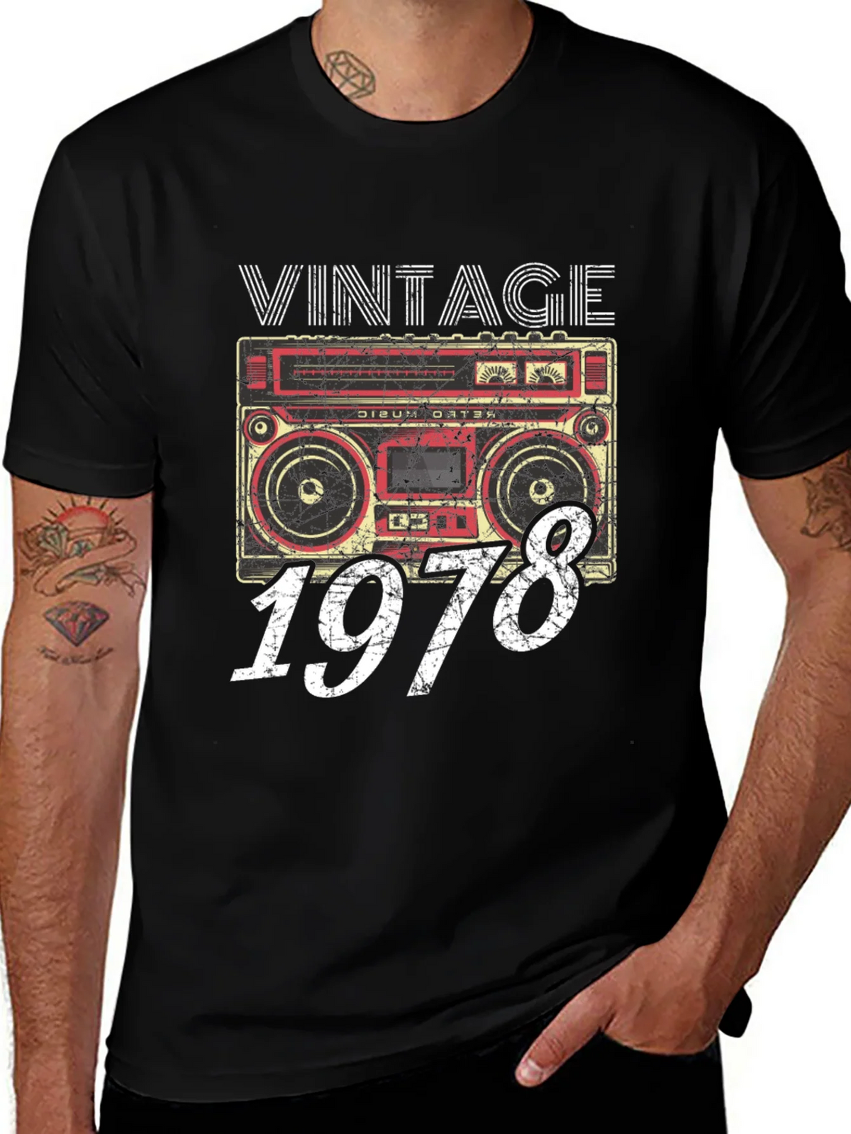 Vintage 1978 Boombox T-Shirt - Retro Music Style product image 1