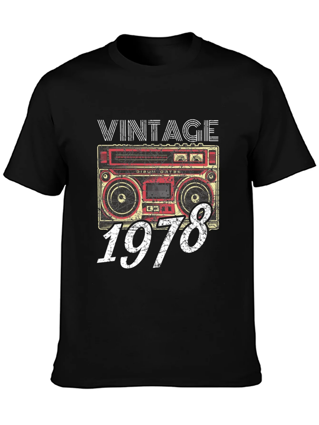 Vintage 1978 Boombox T-Shirt - Retro Music Style product image 3