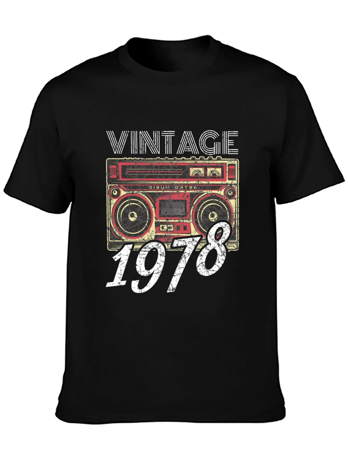 Vintage 1978 Boombox T-Shirt - Retro Music Style product image 3