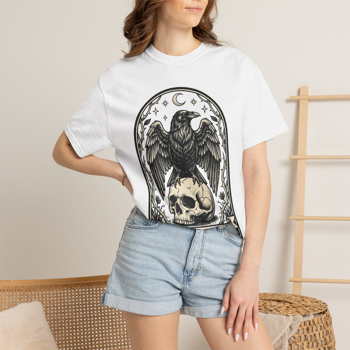 Blackbird Skull Shirt Gothic Esoteric Unisex Gift Creepy product image 7