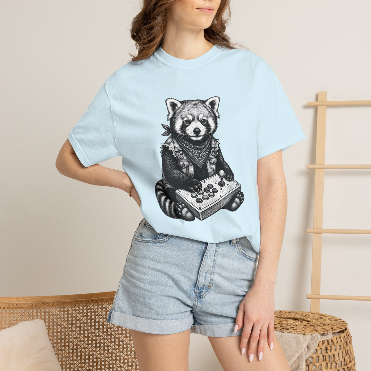 Red Panda Shirt Animals Gaming Unisex Gift Hand Drawn Tee product image 9