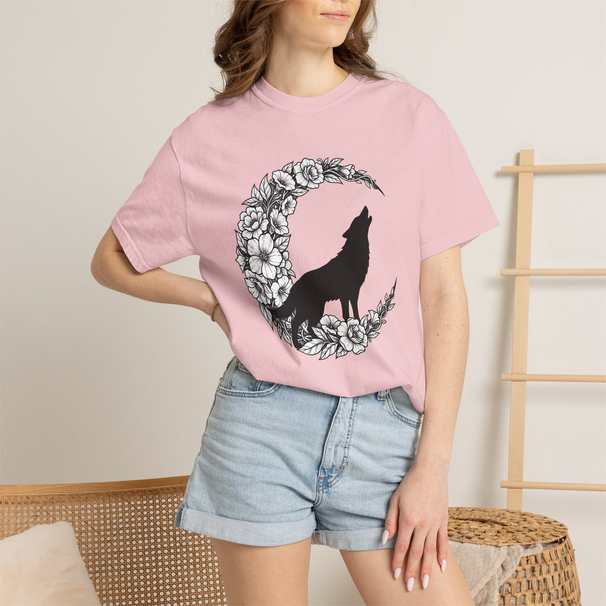 Wolf Moon Shirt Boho Chic Outdoors Unisex Gift Hippie Tee product image 12