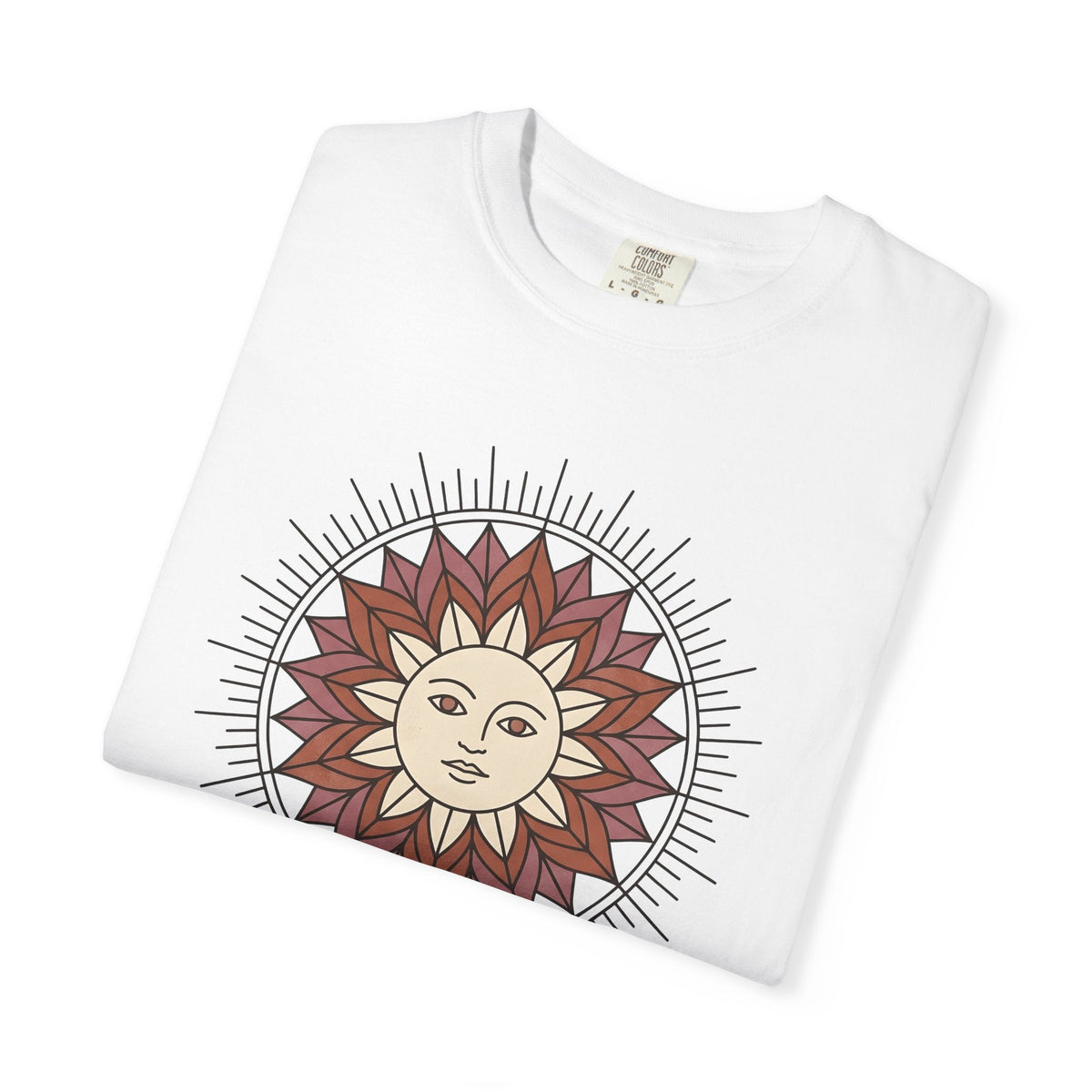 Sun Face Shirt Boho Chic Zodiac Gift Women Hand Drawn Tee product image 5