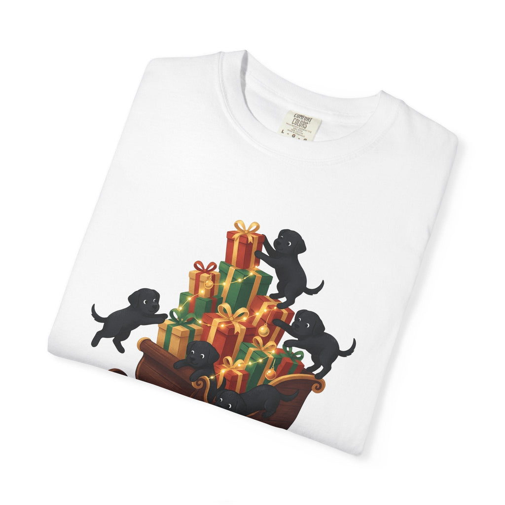 Black Lab Pups Shirt Christmas Animal Unisex Gift Sweet Tee product image 5