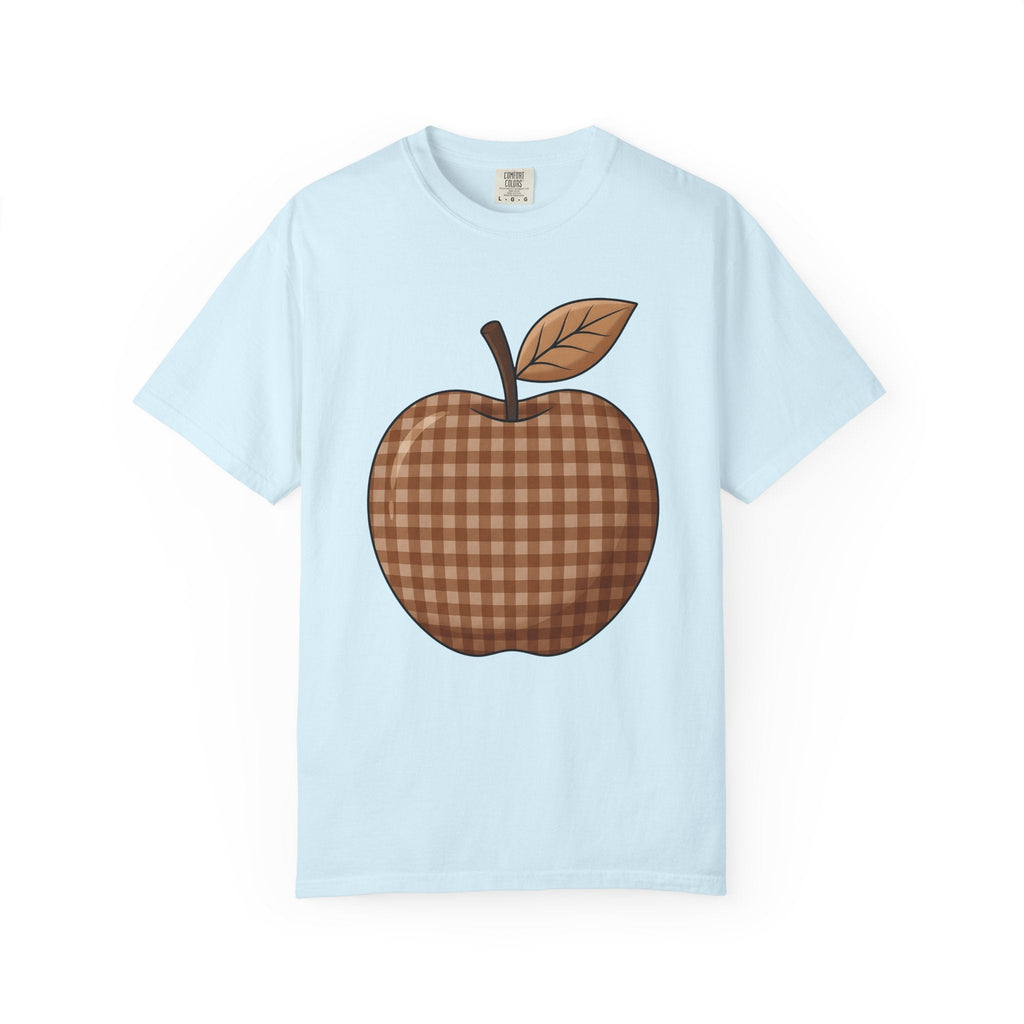 Plaid Apple Farmhouse T-Shirt – Fall Teacher Autumn Design product image 2