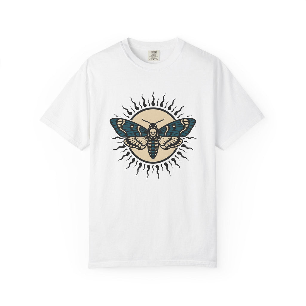 Skull Moth Shirt Boho Chic Dark Gift Women Traditional product image 1