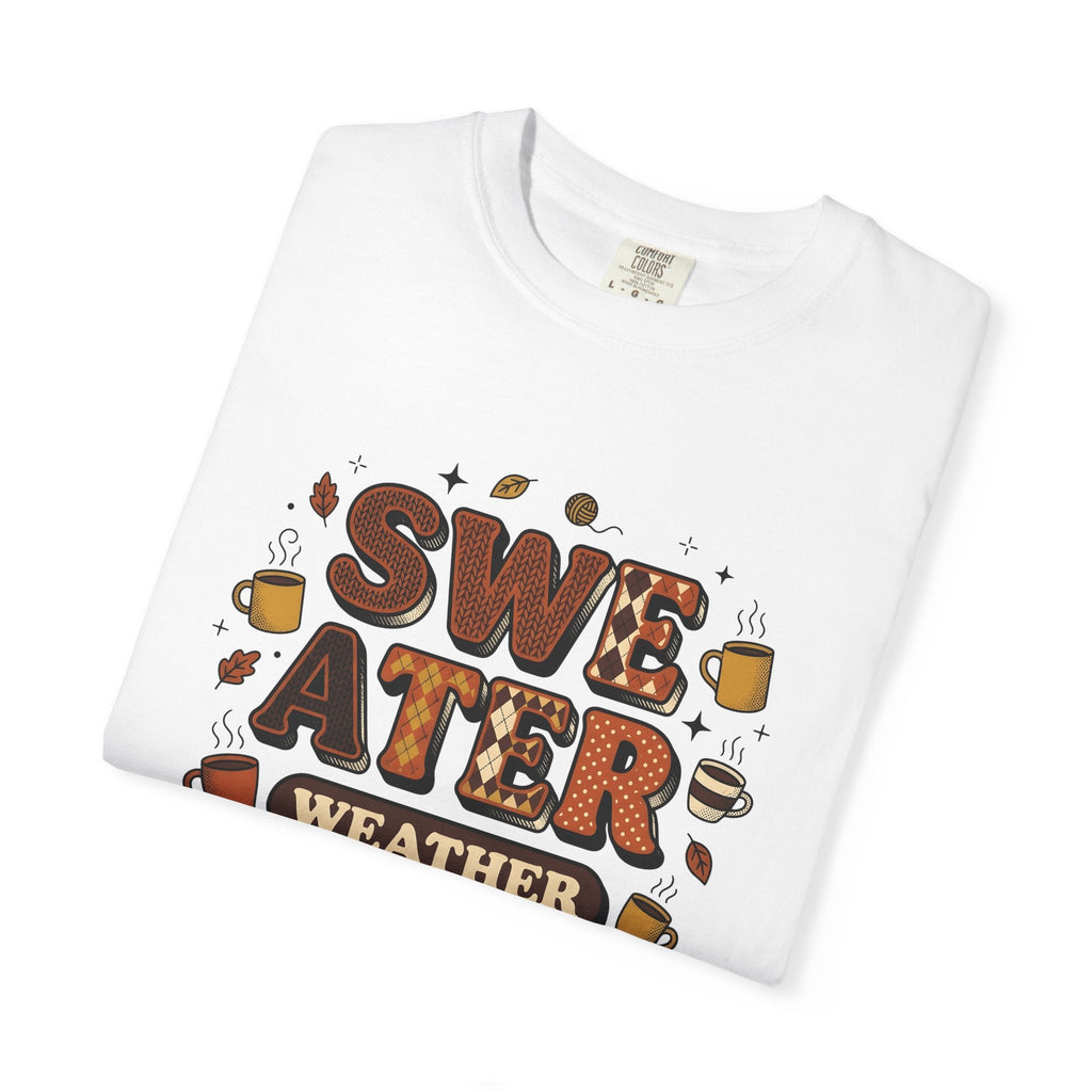 Cozy Mug Maple Leaves Old School T-Shirt – Fall Latte Lover Design, Unisex Graphic Tee