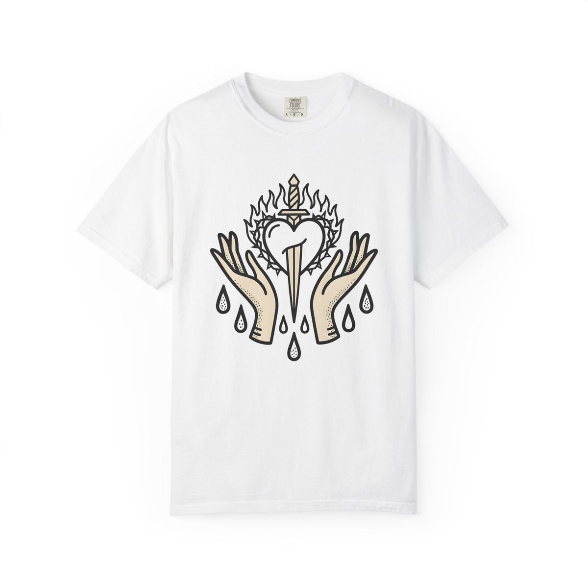 Divine Heart Shirt Boho Chic Mindfulness Unisex Gift Sketch product image 1