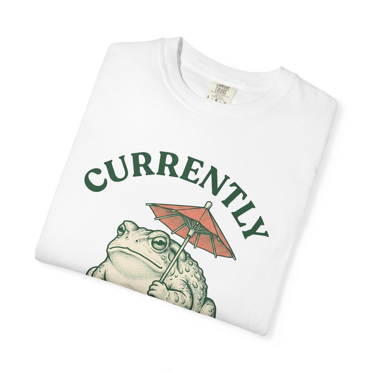 Frog Umbrella Retro T-Shirt – Funny Rainy Day Toad, Unisex product image 5