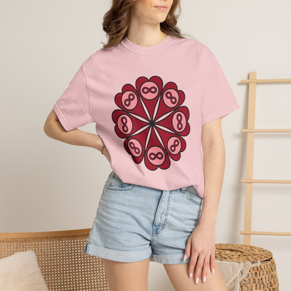 Love Mandala Shirt Boho Chic Romance Unisex Gift Simple Tee product image 12