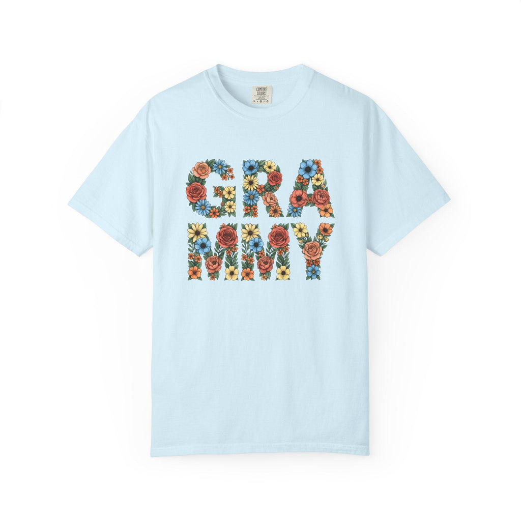Flower Initials Shirt Grandma Wrap Gift for Women Line Art product image 2