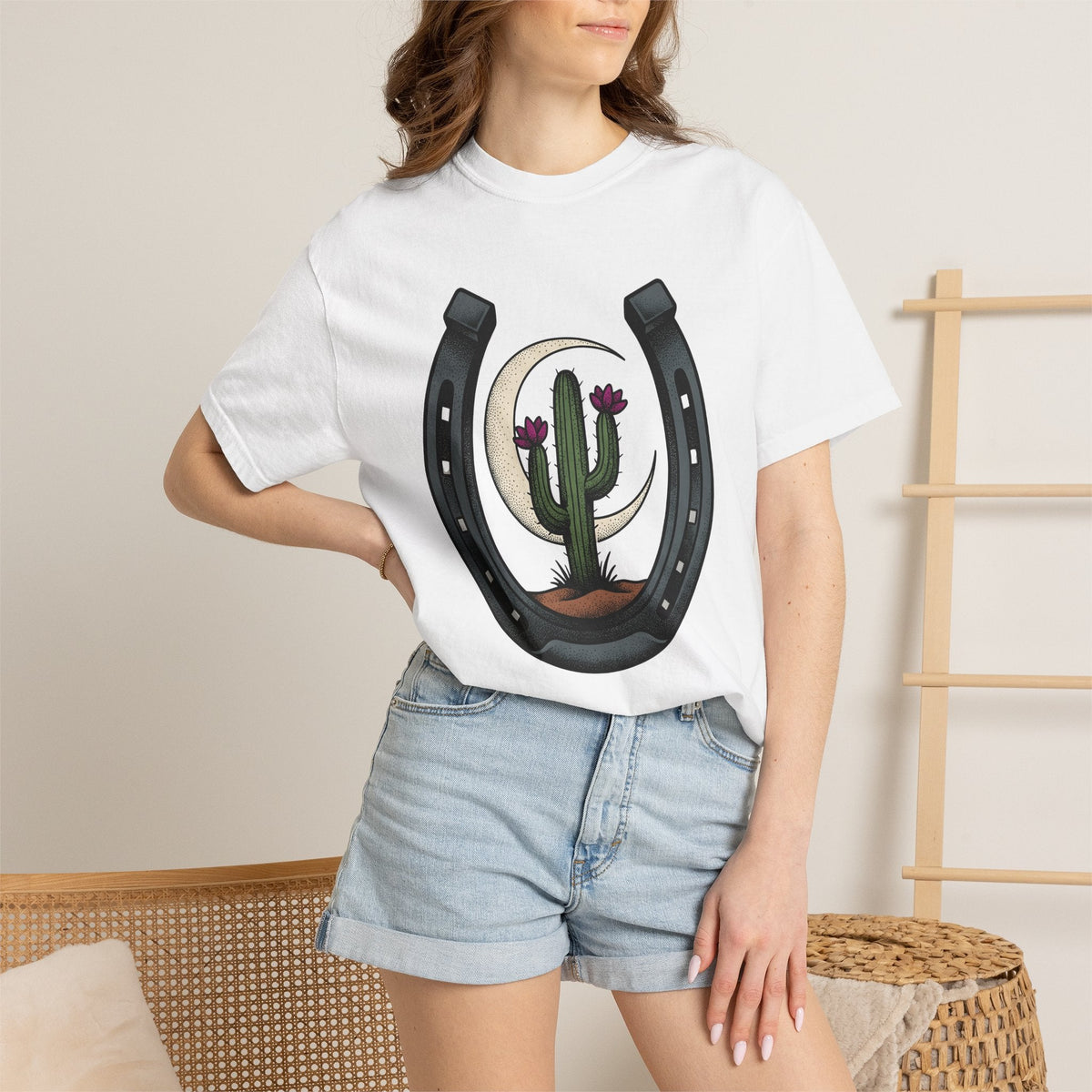Succulent Horseshoe Shirt Cowgirl Rodeo Gift Women product image 6