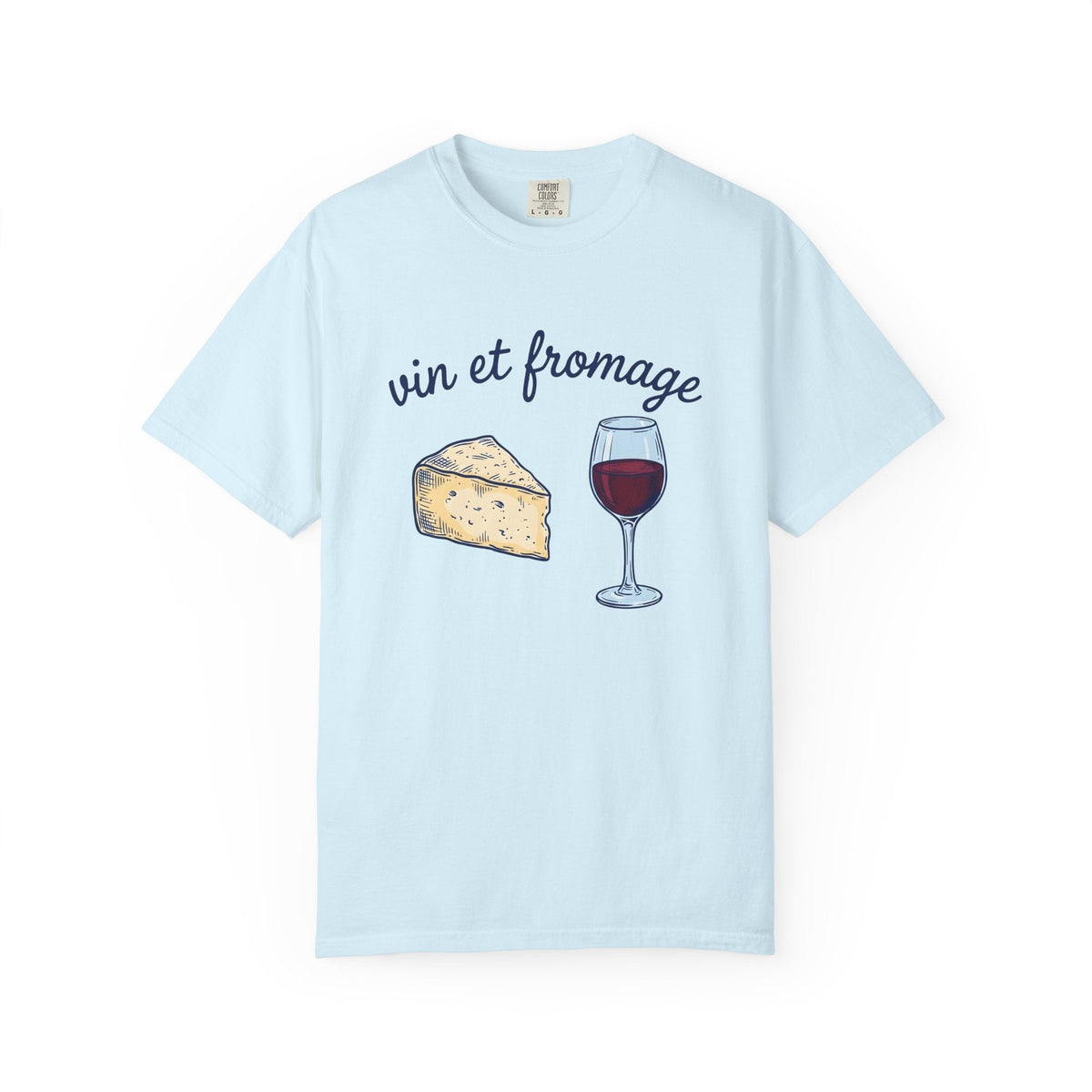 Wine Cheese Shirt Drinks Foodie Unisex Gift Hand Drawn Tee product image 2