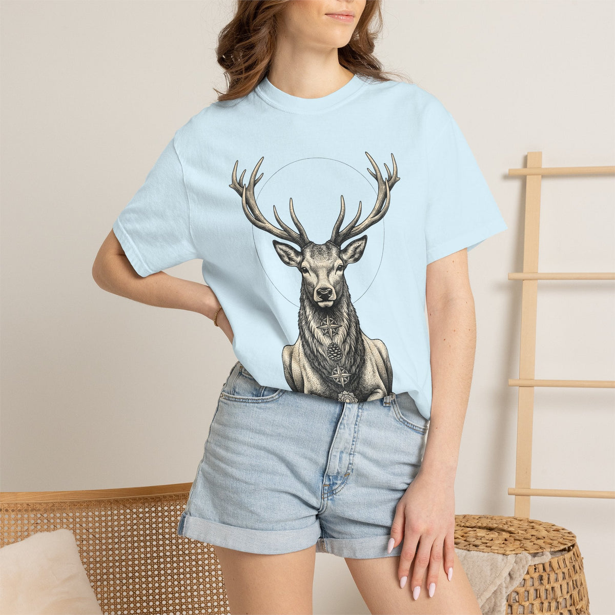 Buck Deer Modern Boho T-Shirt – Stag Wildlife Outdoors product image 9