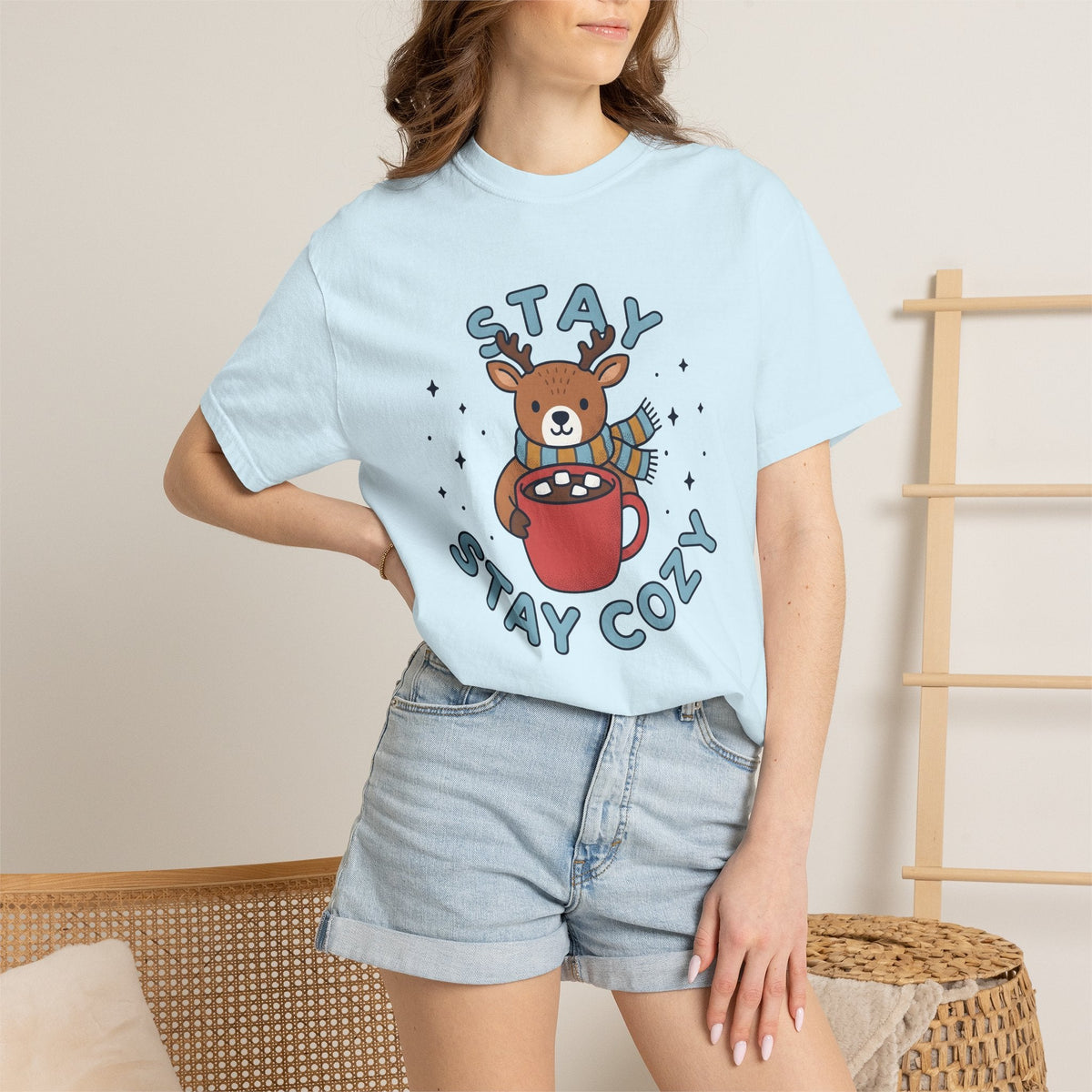Deer Cup Shirt Christmas Snow Unisex Gift Adorable Tee Mug T-Shirt Xmas Fan