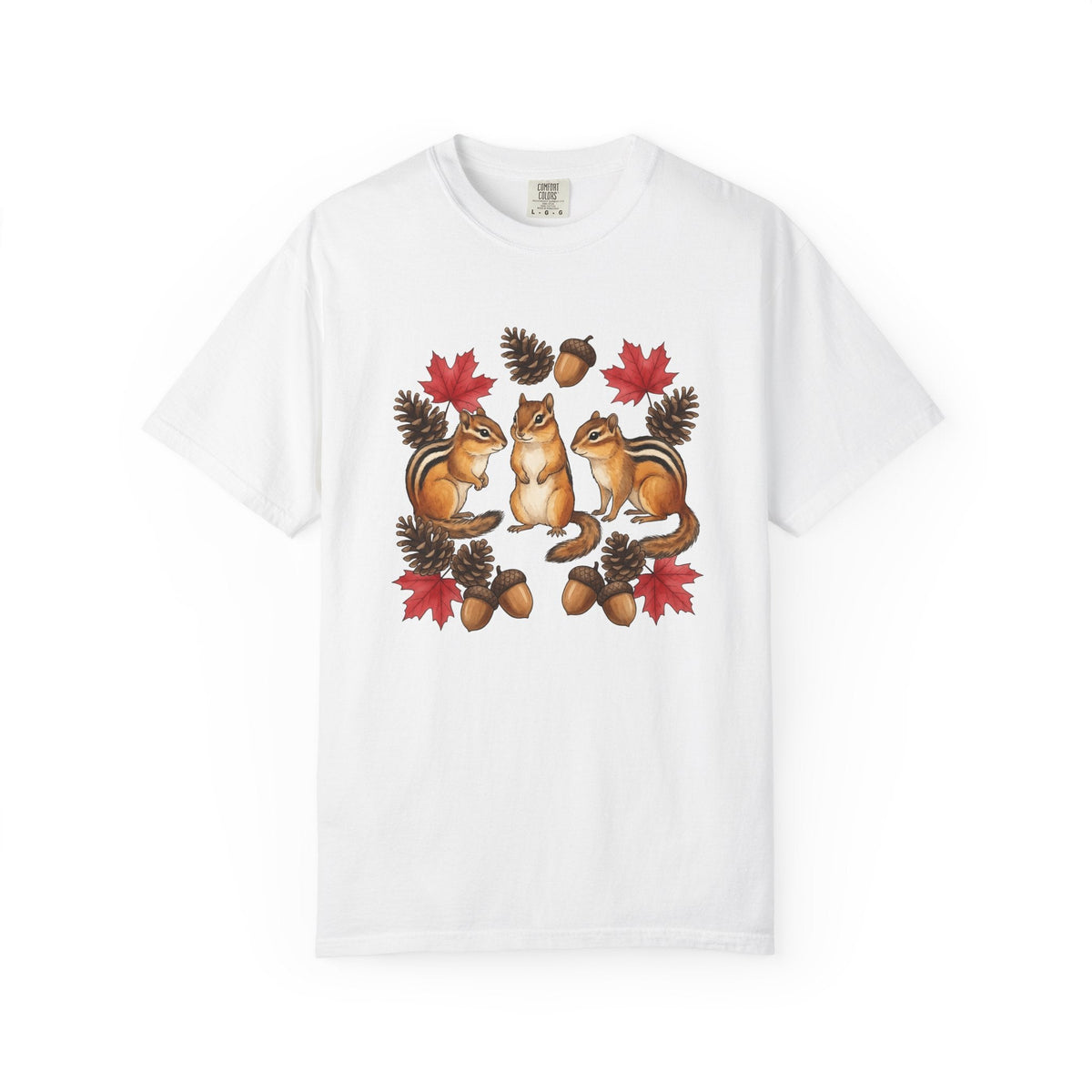 Chipmunk Trio Shirt Animals Nature Unisex Gift Cartoon Tee product image 1