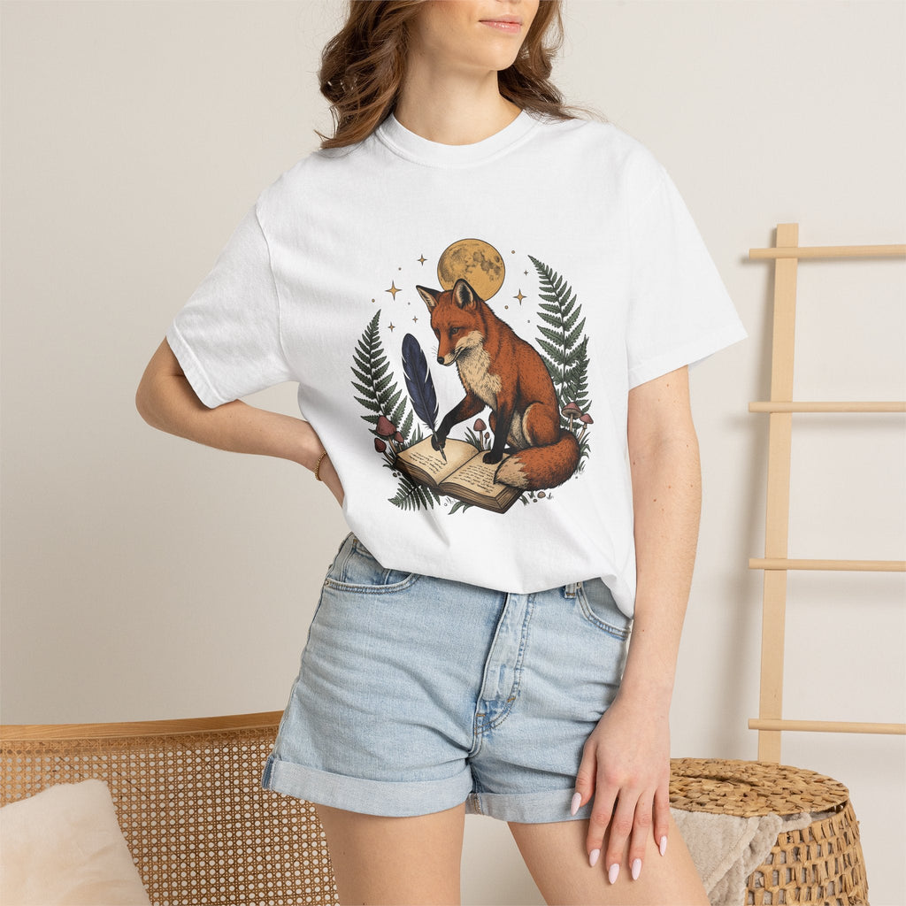 Fox Writing Diary Shirt Boho Chic Wildlife Unisex Gift product image 6