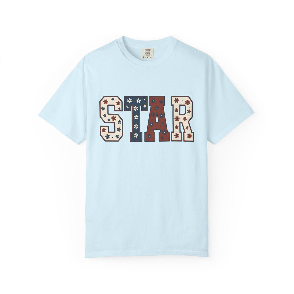 Floral Block Letters Shirt 4th Of July Summer Unisex Gift product image 2