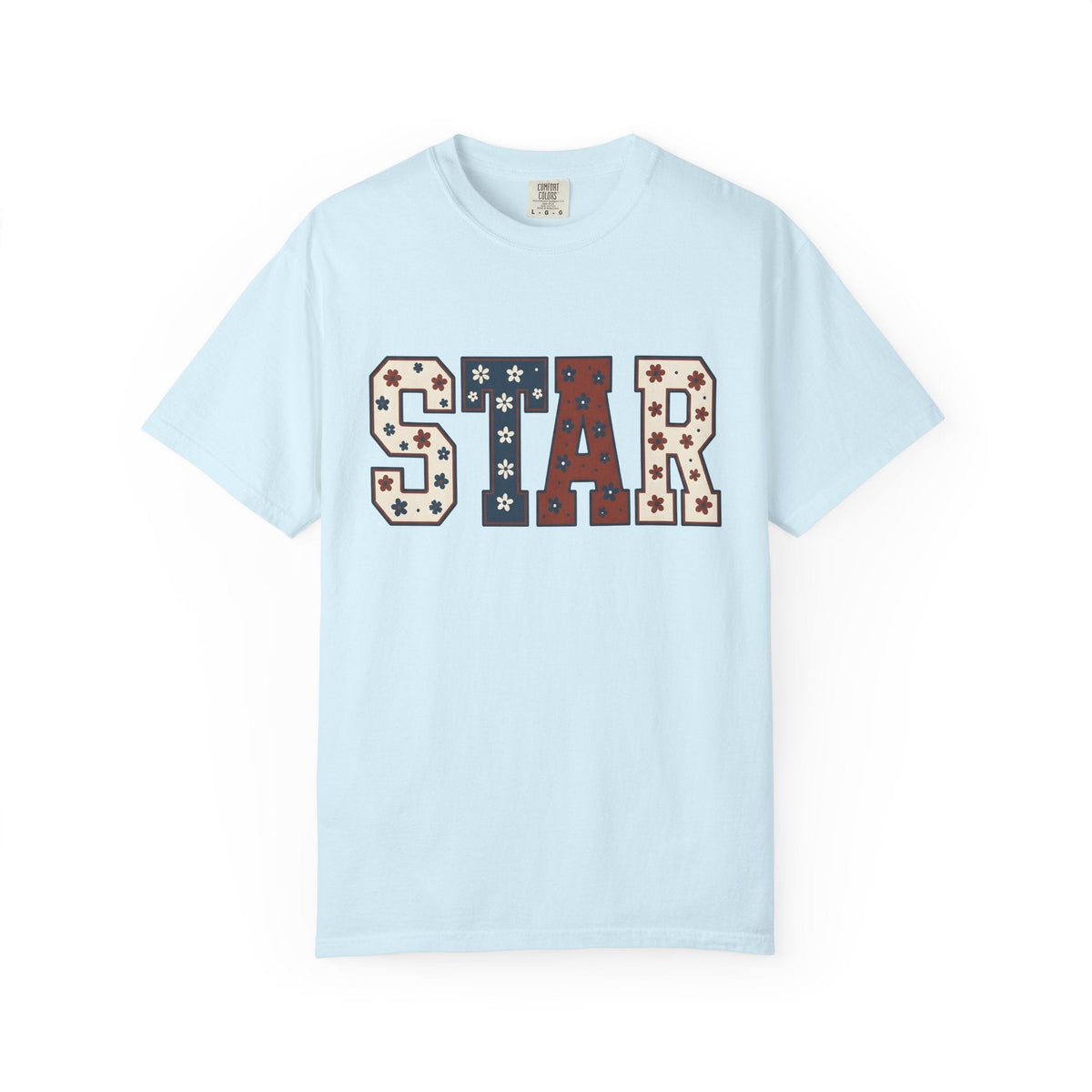 Floral Block Letters Shirt 4th Of July Summer Unisex Gift product image 2