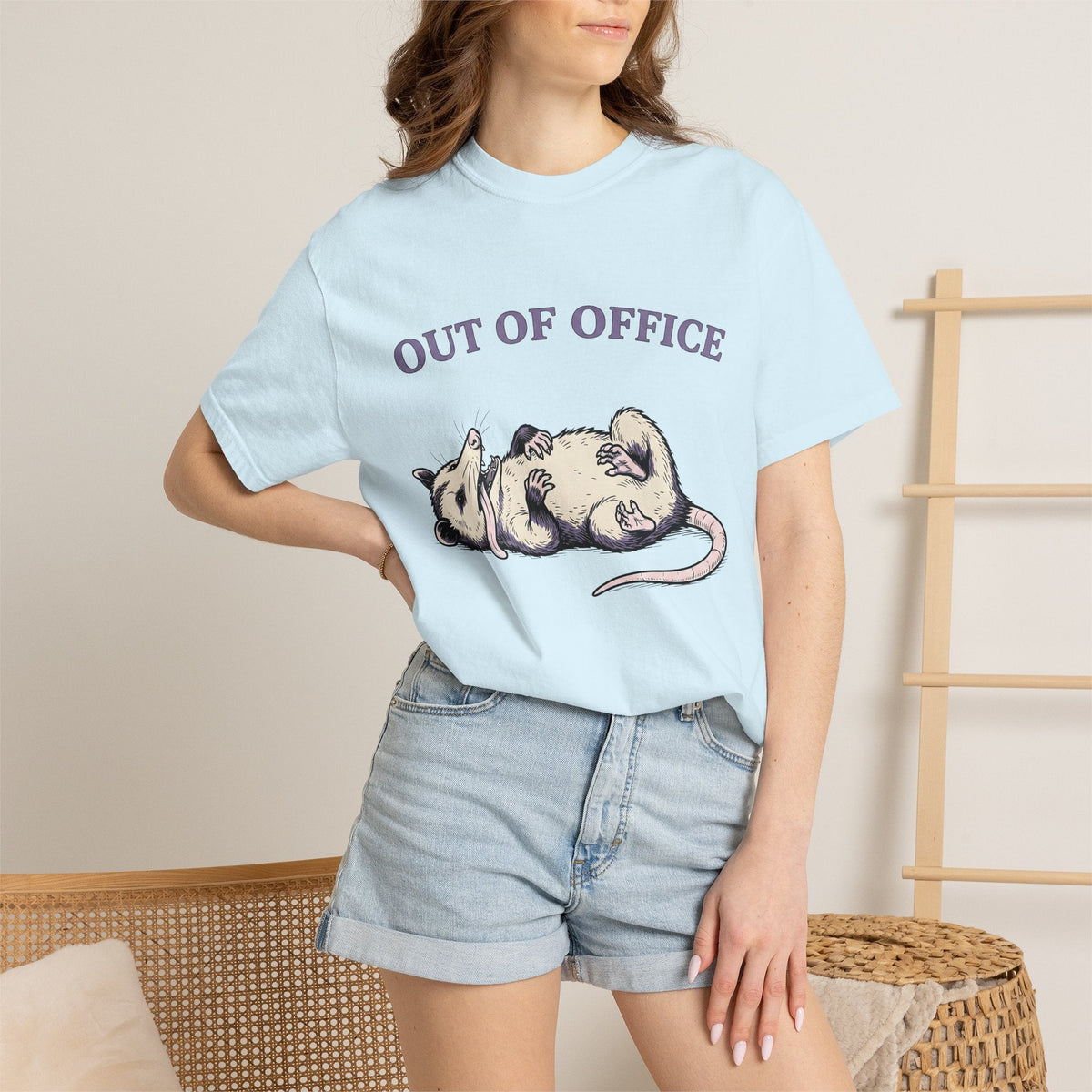 Opossum Hand-Drawn Cartoon T-Shirt – Funny Possum Animal product image 9