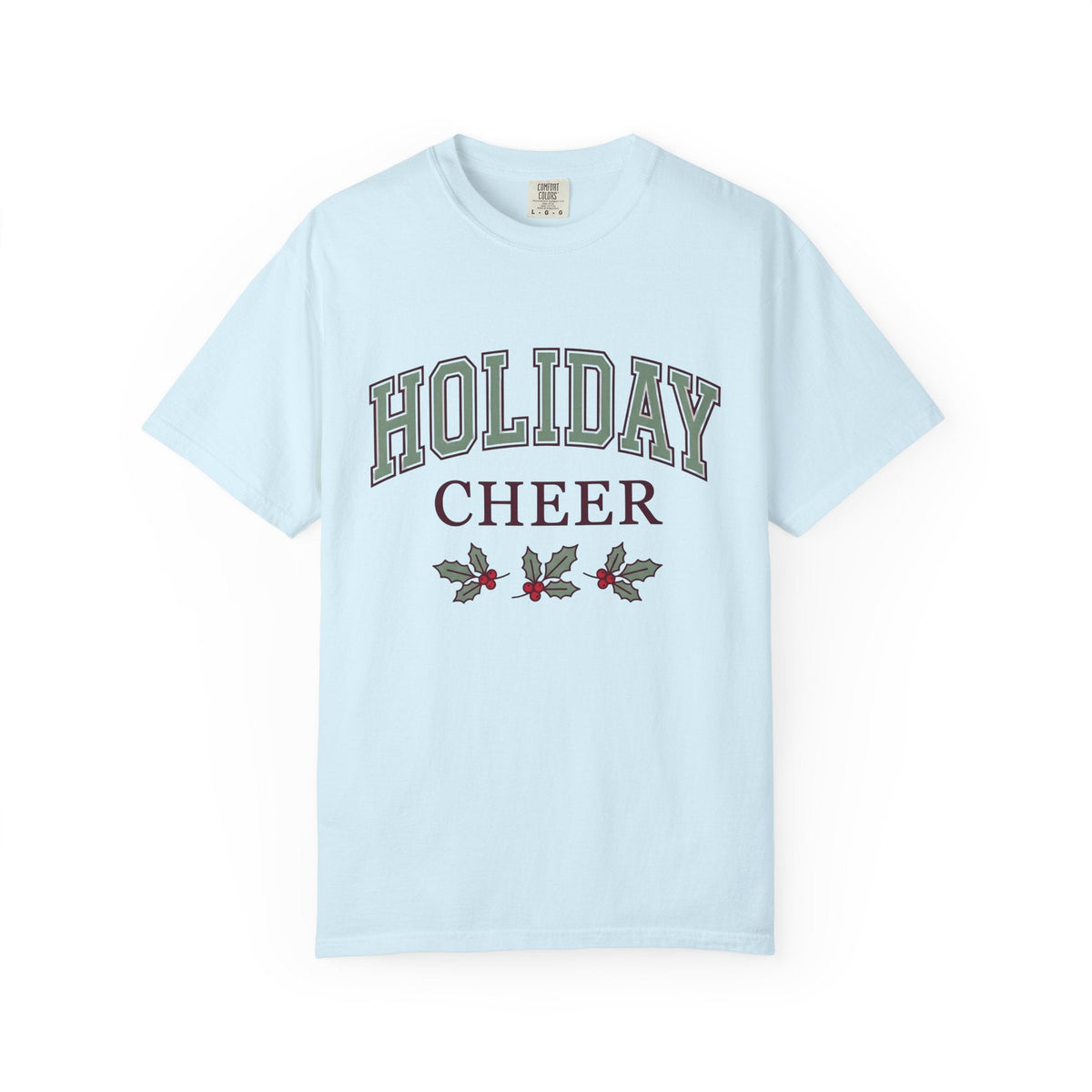 Holly Leaves Collegiate T-Shirt – Vintage Christmas Holiday product image 2