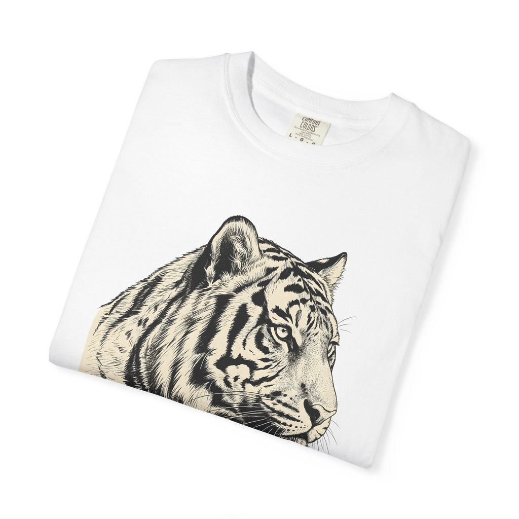 Tiger Head Shirt Animals Wildlife Gift Women Line Art Tee product image 5