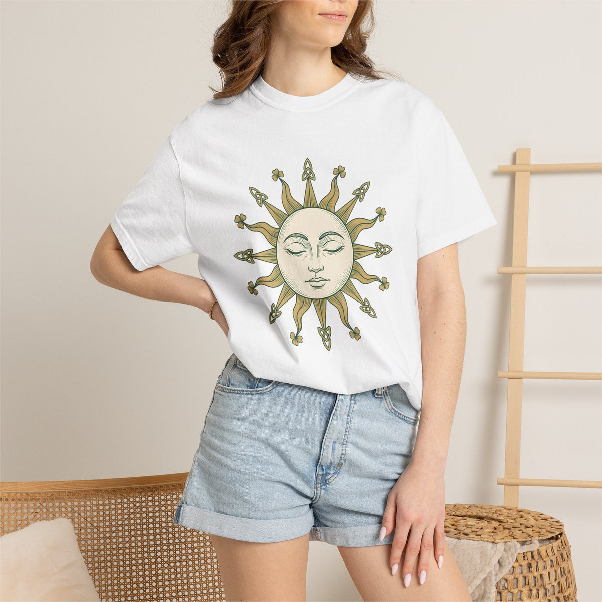 Sun Face Shirt St Patrick's Day Celestial Unisex Gift Boho product image 6