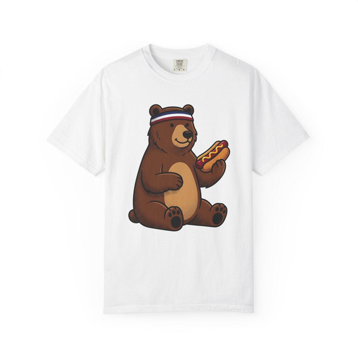 Bear Sausage Shirt America Flag Unisex Gift Comic Tee product image 1