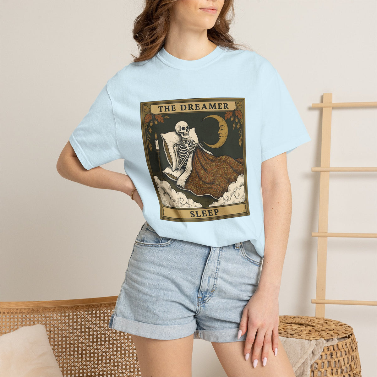 Skeleton Bed Shirt Boho Chic Gothic Unisex Gift Vintage Tee product image 10