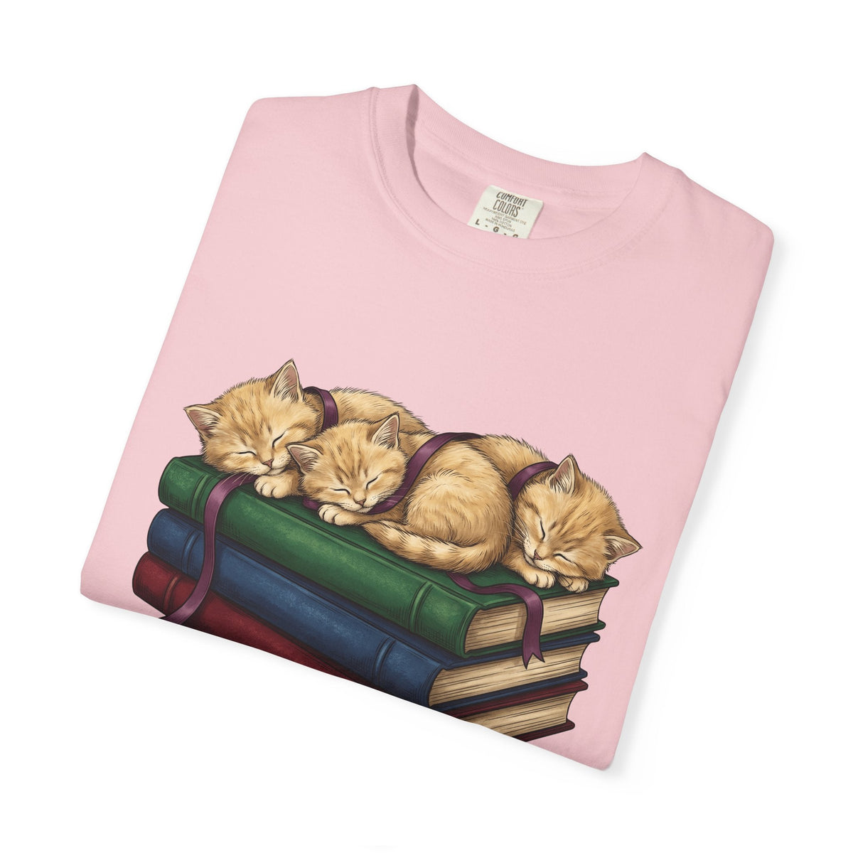Sleeping Kittens Shirt Cat Book Gift Women Hand Drawn Tee product image 11