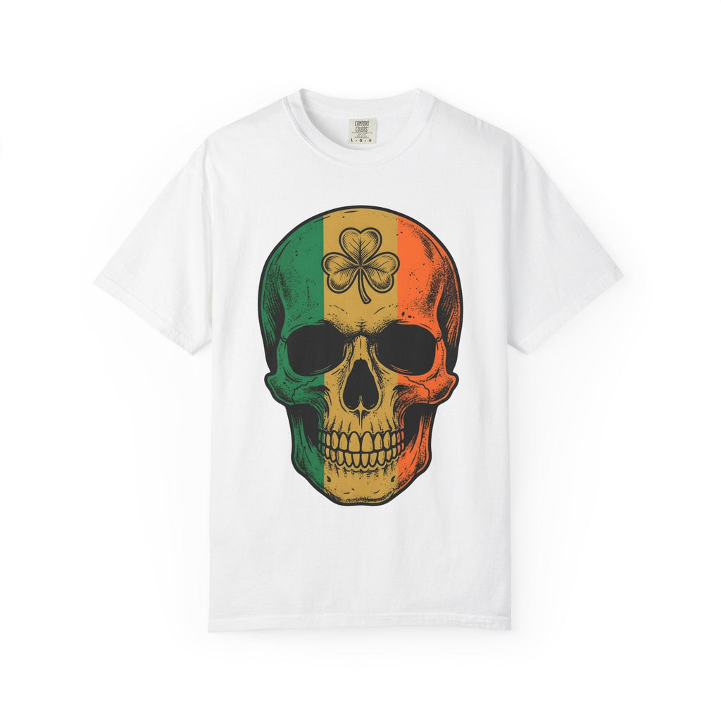 Skull Green Clover Shirt St Patrick's Day Emerald Unisex product image 1