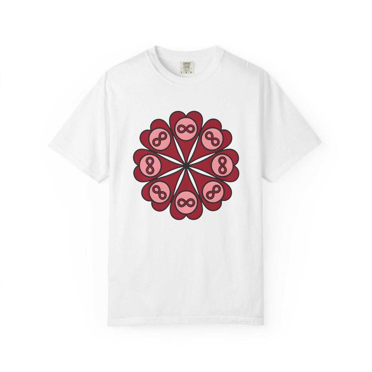 Love Mandala Shirt Boho Chic Romance Unisex Gift Simple Tee product image 1