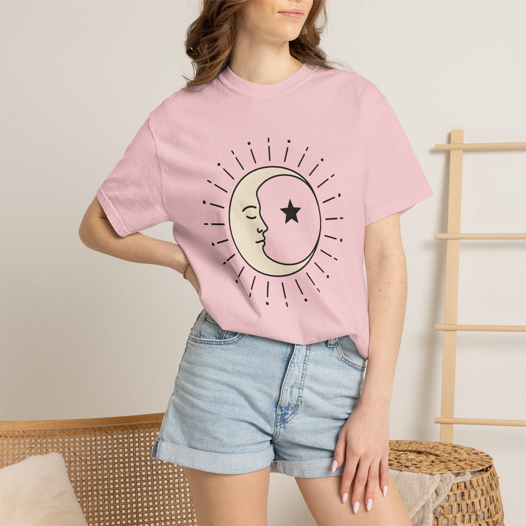 Moon Face Shirt Boho Chic Celestial Unisex Gift Line Art product image 12