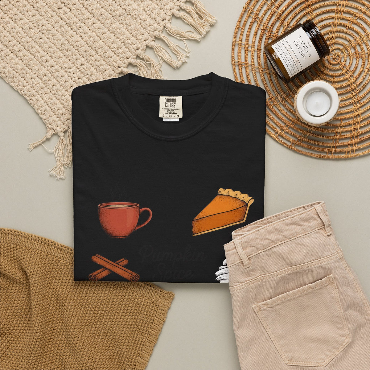 Pumpkin Spice Coffee Shirt Fall Gourmet Unisex Gift Rustic Tee Pumpkin Spice