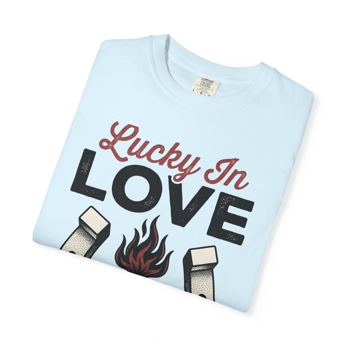 Flaming Heart Horseshoe Shirt St Valentines Day Love Unisex product image 8