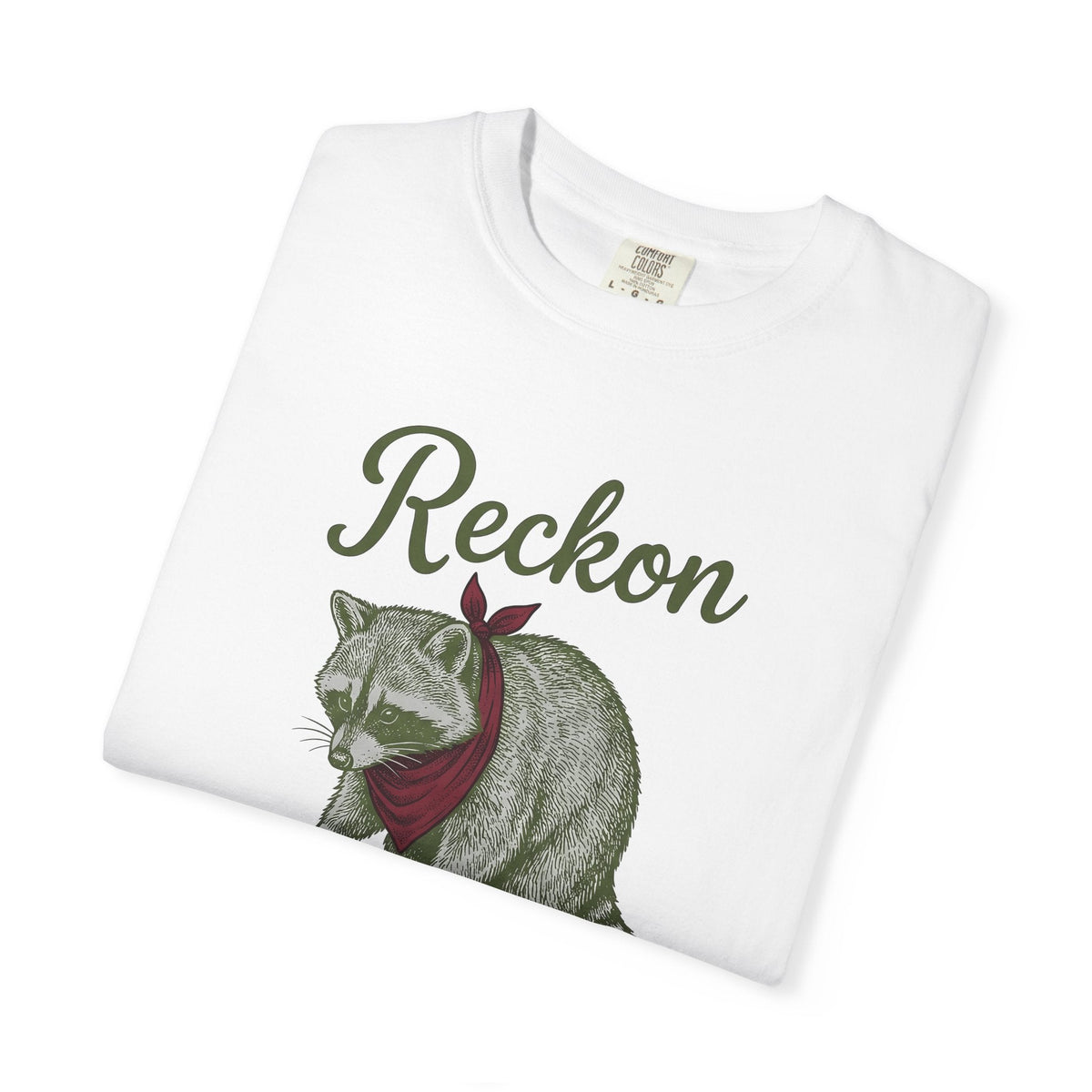 Raccoon Scarf Retro T-Shirt – Funny Cozy Wildlife Sketch product image 5