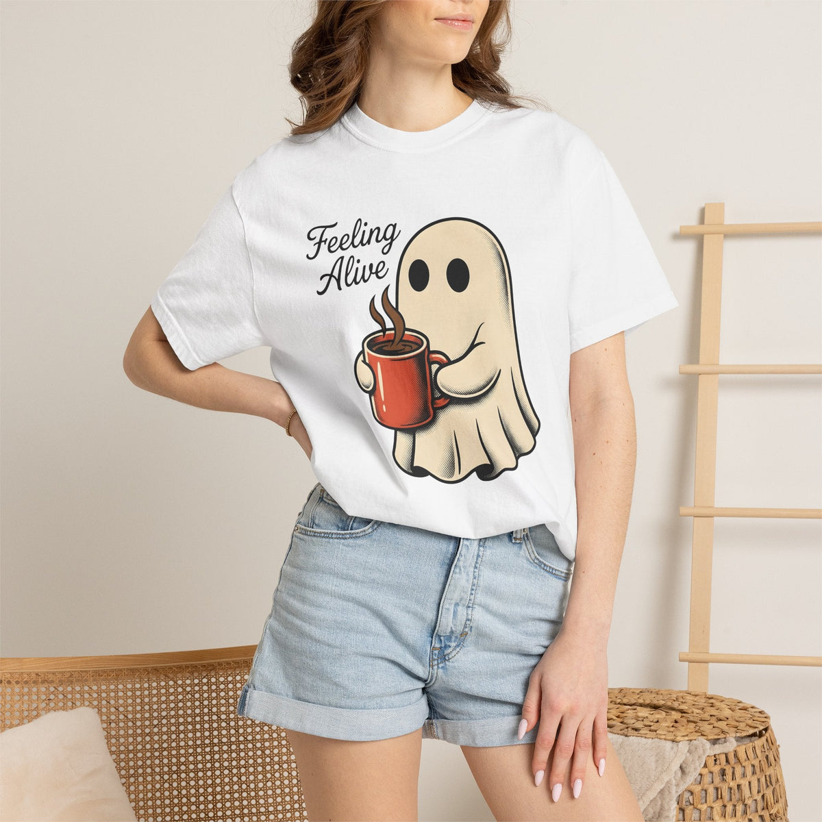 Spooky Coffee Shirt Halloween Espresso Unisex Gift Comic product image 7