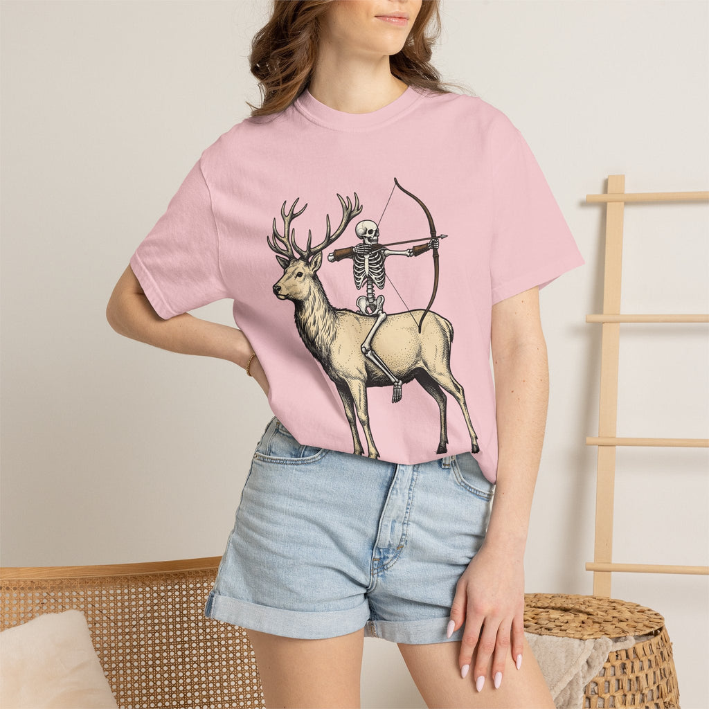 Skull Stag Antlers Retro T-Shirt – Gothic Autumn Fall product image 13