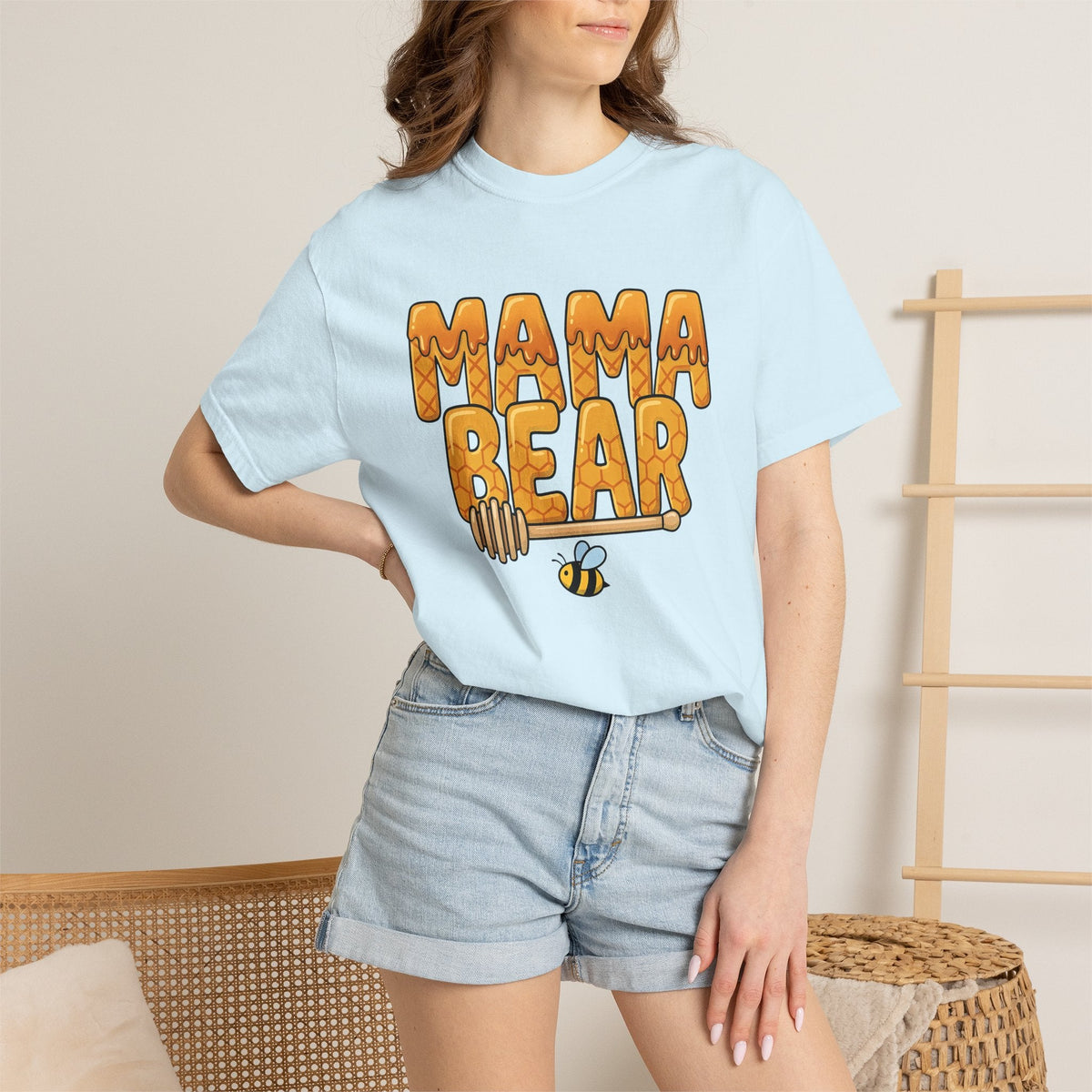 Honeycomb Bee Cartoon T-Shirt – Mom Honey Lover Design product image 9