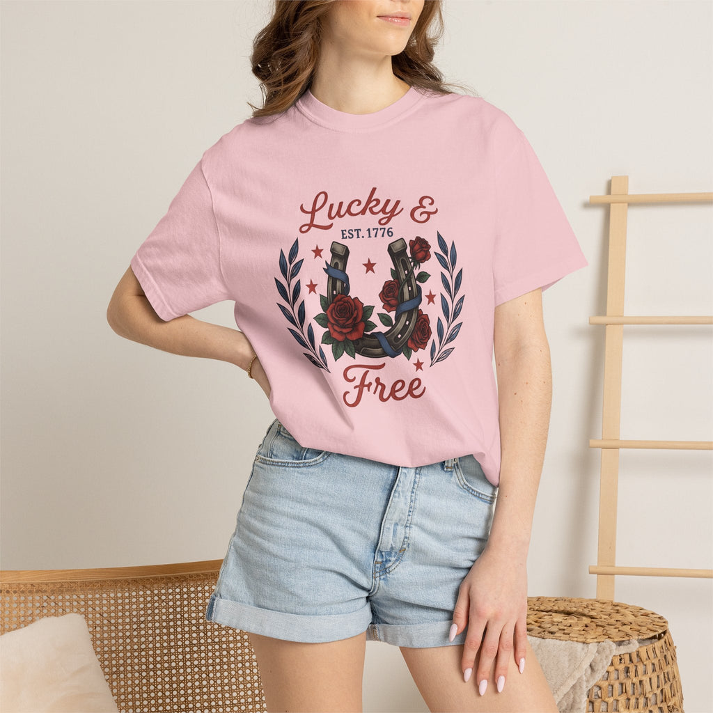 Horseshoe Petals Shirt America Liberty Unisex Gift product image 12