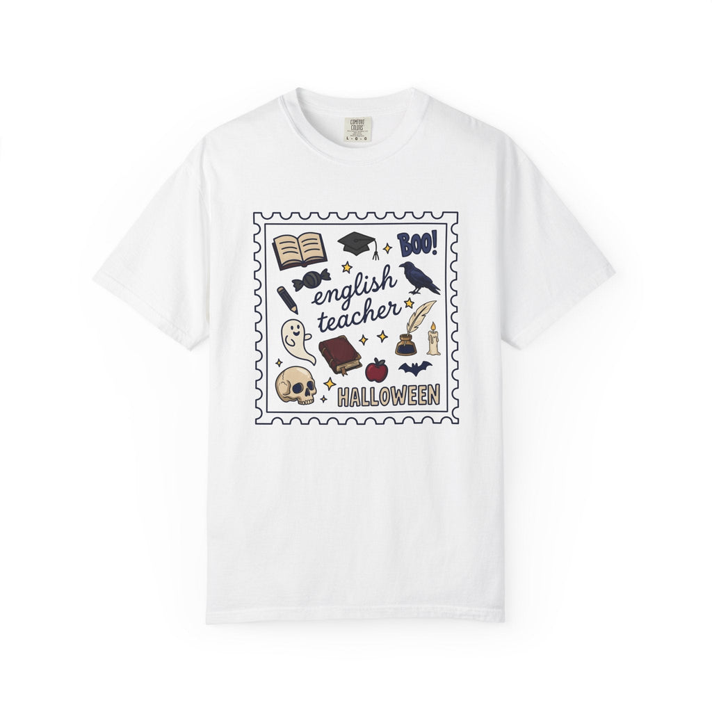 Halloween Teacher Sketch T-Shirt – Spooky Educator Design product image 1