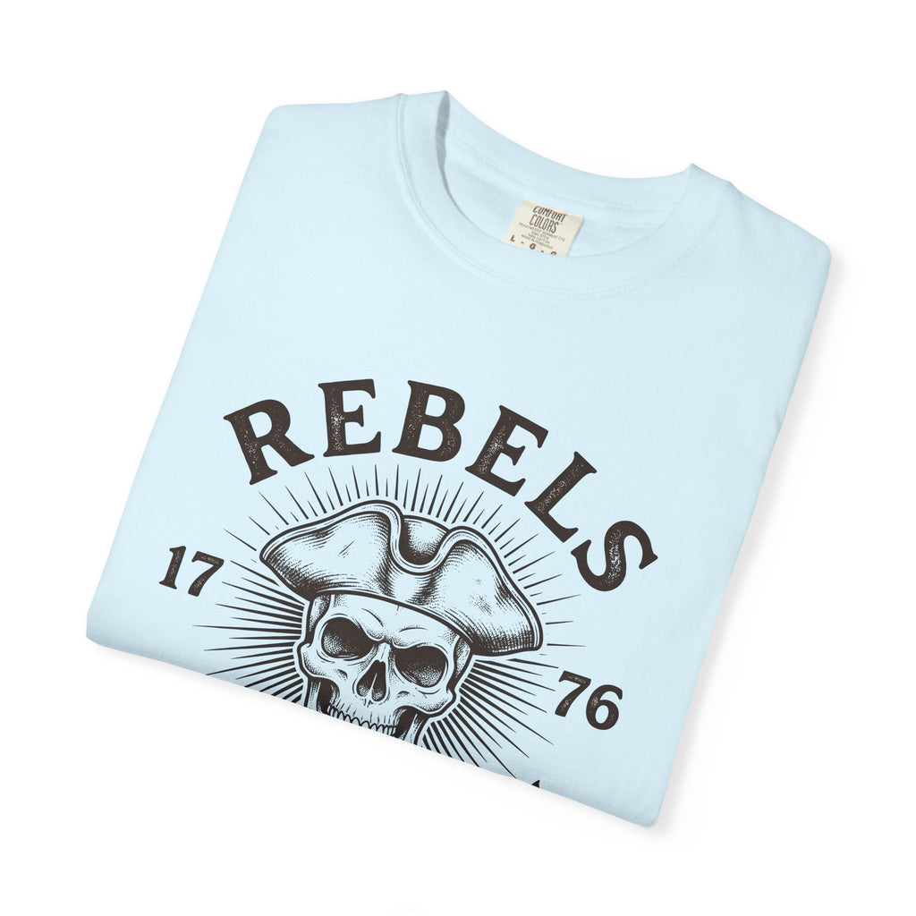 Skull Colonial Hat Shirt America Freedom Unisex Gift Hand Drawn Tee Skull Hat