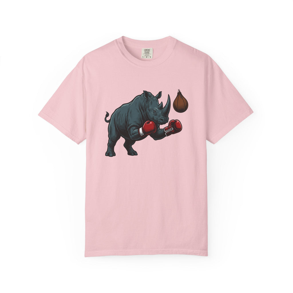 Rhino Fighter Shirt Sports Fauna Unisex Gift Distressed Tee Rhinoceros T-Shirt